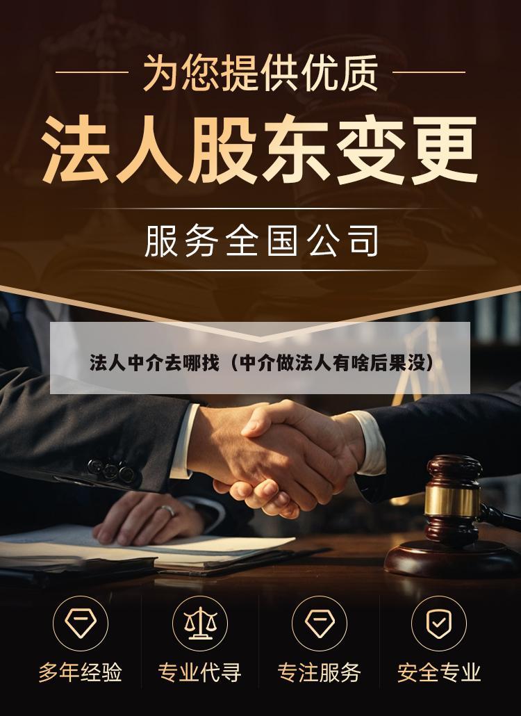 法人中介去哪找（中介做法人有啥后果没）
