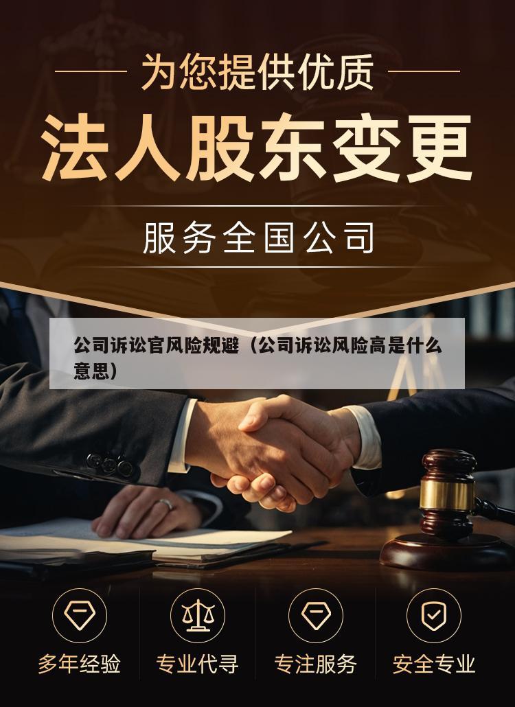 公司诉讼官风险规避（公司诉讼风险高是什么意思）