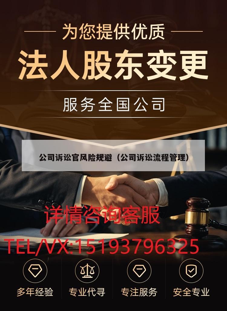 公司诉讼官风险规避（公司诉讼流程管理）