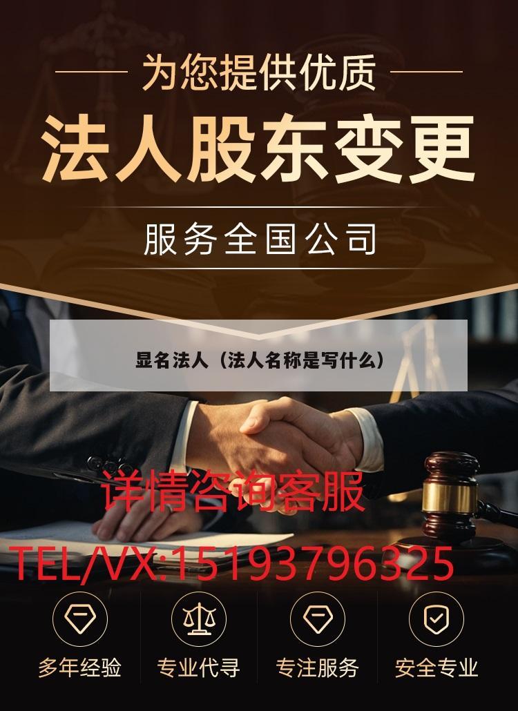 显名法人（法人名称是写什么）